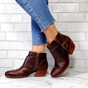 Kork-Ease Brown Leather Isa Ankle Boots